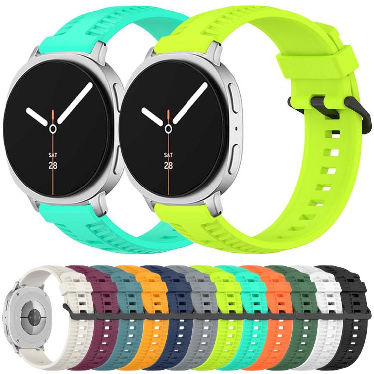 For Samsung Galaxy Watch8 / Watch8 Classic Tire Texture Silicone Watch Band(White)