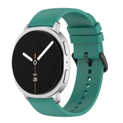 For Samsung Galaxy Watch8 / Watch8 Classic Round Tail Silicone Watch Band(Pine Green)