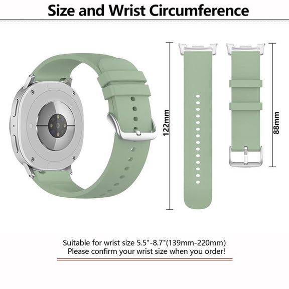 For Samsung Galaxy Watch8 / Watch8 Classic Round Tail Silicone Watch Band(Lake Blue)
