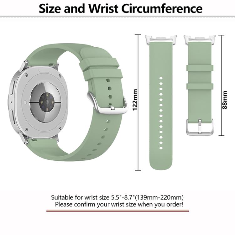 For Samsung Galaxy Watch8 / Watch8 Classic Round Tail Silicone Watch Band(Midnight Blue)
