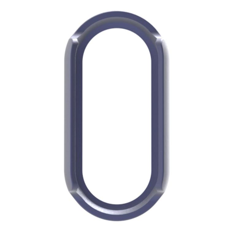 For Xiaomi Mi Band 8 / 9 Ceramic / 10 Ceramic Half Coverage Hollow PC Watch Protective Cover(Midnight Blue)