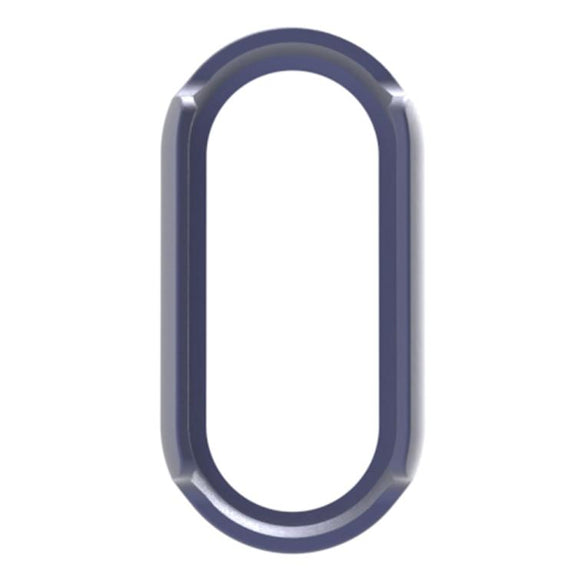 For Xiaomi Mi Band 8 / 9 Ceramic / 10 Ceramic Half Coverage Hollow PC Watch Protective Cover(Midnight Blue)