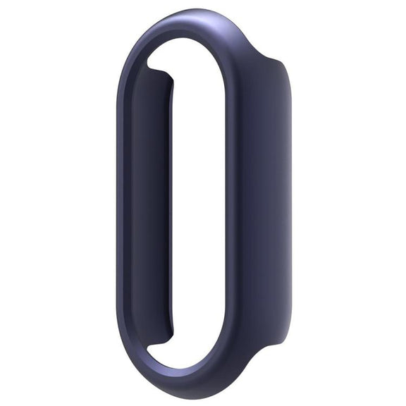 For Xiaomi Mi Band 8 / 9 Ceramic / 10 Ceramic Half Coverage Hollow PC Watch Protective Cover(Midnight Blue)