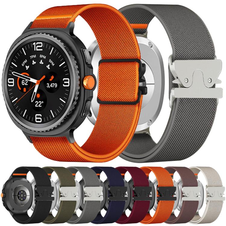 For Samsung Galaxy Watch8 / Watch8 Classic Parachute Buckle Stretch Nylon Watch Band(Starlight)
