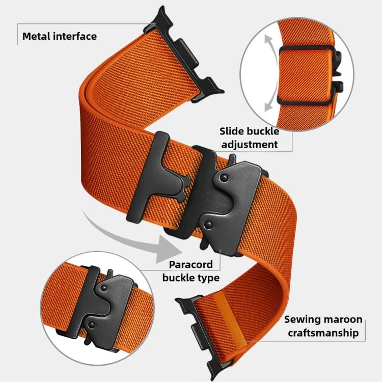 For Samsung Galaxy Watch8 / Watch8 Classic Parachute Buckle Stretch Nylon Watch Band(Starlight)