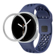 For Samsung Galaxy Watch8 44mm Rhombic Texture Bezel and Black Reverse Buckle Silicone Watch Band(Midnight Blue Silver) - free shipping - PMC TechLife - Order now!