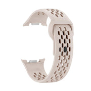 For Samsung Galaxy Watch8 44mm Diamond Bezel and Black Reverse Buckle Silicone Watch Band(Starlight Silver)