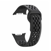 For Samsung Galaxy Watch8 40mm Diamond Bezel and Black Reverse Buckle Silicone Watch Band(Black Silver)