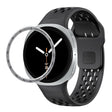 For Samsung Galaxy Watch8 44mm Speed Bezel and Black Reverse Buckle Silicone Watch Band(Black Silver) - free shipping - PMC TechLife - Order now!