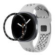 For Samsung Galaxy Watch8 44mm Speed Bezel and Black Reverse Buckle Silicone Watch Band(Gray Black) - free shipping - PMC TechLife - Order now!
