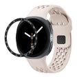 For Samsung Galaxy Watch8 44mm Speed Bezel and Black Reverse Buckle Silicone Watch Band(Starlight Black) - free shipping - PMC TechLife - Order now!