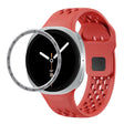 For Samsung Galaxy Watch8 40mm Speed Bezel and Black Reverse Buckle Silicone Watch Band(Red Silver) - free shipping - PMC TechLife - Order now!