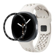 For Samsung Galaxy Watch8 40mm Speed Bezel and Black Reverse Buckle Silicone Watch Band(Beige Black) - free shipping - PMC TechLife - Order now!