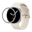 For Samsung Galaxy Watch8 44mm Speed Bezel and Solid Color Stitched Silicone Watch Band(Starlight Silver) - free shipping - PMC TechLife - Order now!