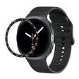 For Samsung Galaxy Watch8 44mm Speed Bezel and Solid Color Stitched Silicone Watch Band(Black Black) - free shipping - PMC TechLife - Order now!