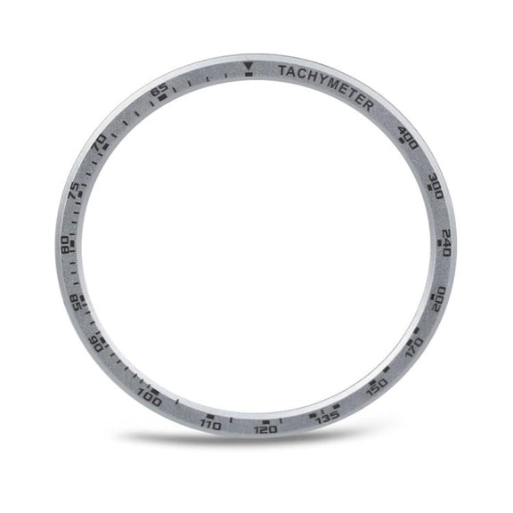 For Samsung Galaxy Watch8 40mm Speed Bezel and Solid Color Stitched Silicone Watch Band(Lime White Silver)