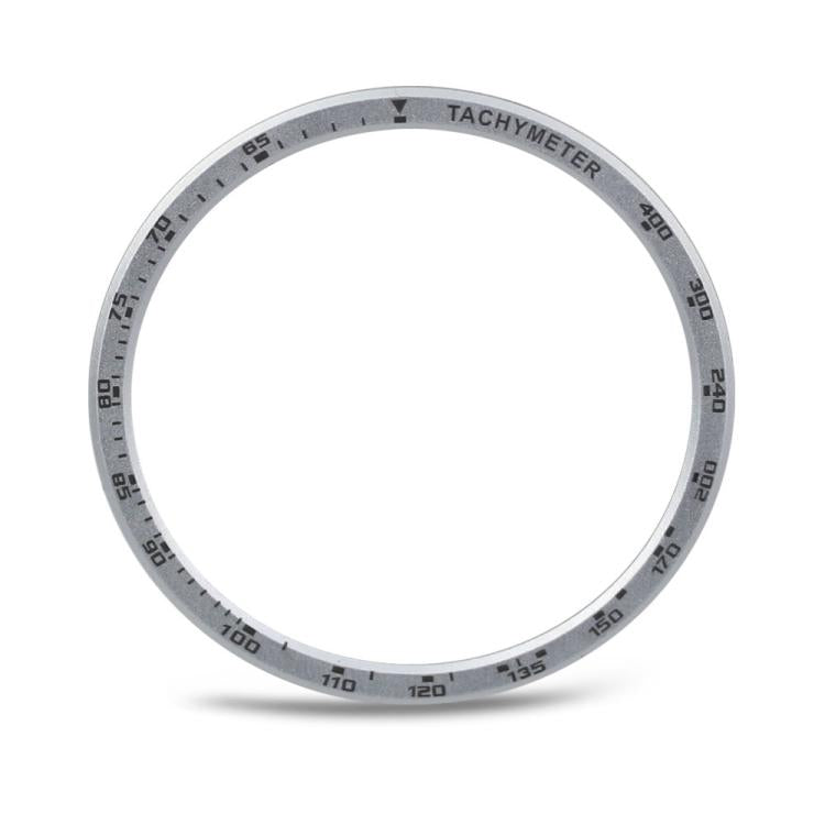 For Samsung Galaxy Watch8 40mm Speed Bezel and Solid Color Stitched Silicone Watch Band(Red Silver)