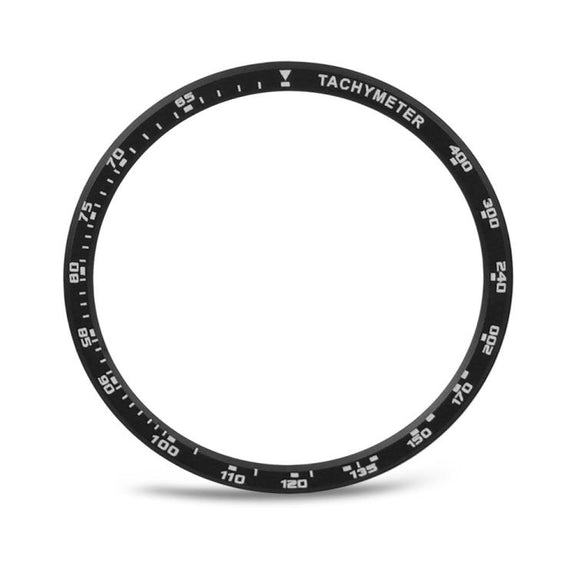 For Samsung Galaxy Watch8 40mm Speed Bezel and Solid Color Stitched Silicone Watch Band(Black Black)