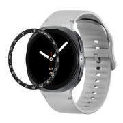 For Samsung Galaxy Watch8 40mm Speed Bezel and Solid Color Stitched Silicone Watch Band(Gray Black)
