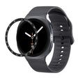 For Samsung Galaxy Watch8 40mm Speed Bezel and Solid Color Stitched Silicone Watch Band(Dark Gray Black) - free shipping - PMC TechLife - Order now!