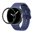 For Samsung Galaxy Watch8 40mm Speed Bezel and Solid Color Stitched Silicone Watch Band(Midnight Blue Black) - free shipping - PMC TechLife - Order now!