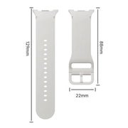 For Samsung Galaxy Watch8 44mm Diamond Bezel and Solid Color Stitched Silicone Watch Band(Lime White Silver)