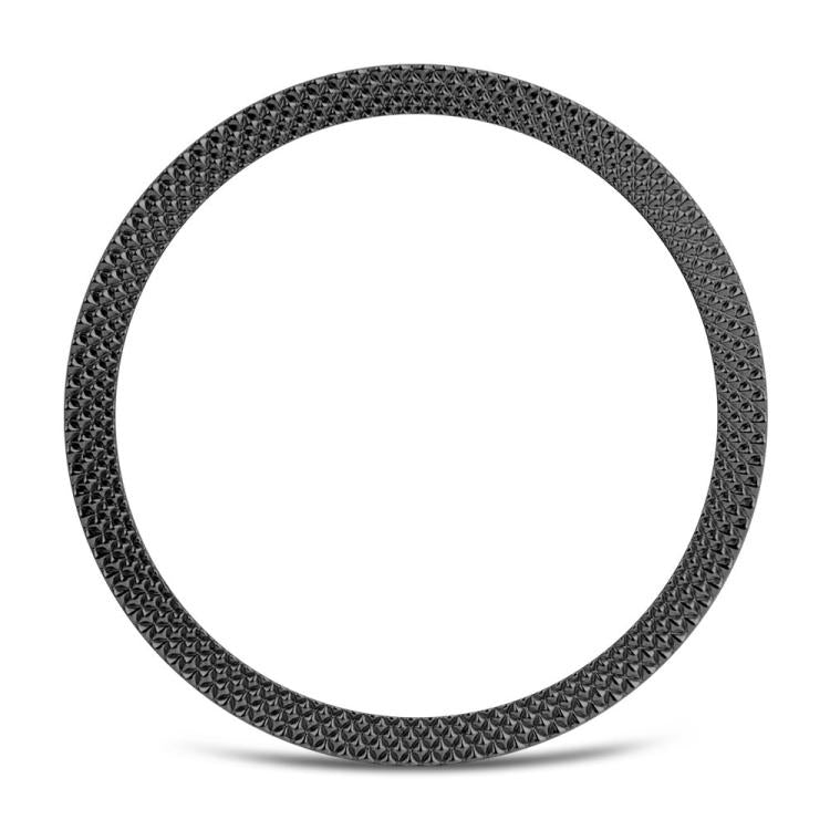 For Samsung Galaxy Watch8 40mm Rhombic Texture Bezel and Solid Color Stitched Silicone Watch Band(Gray Black)