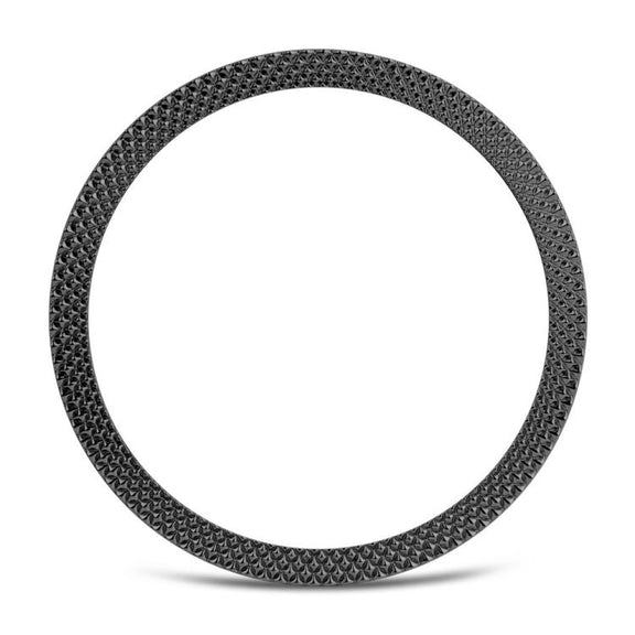 For Samsung Galaxy Watch8 40mm Rhombic Texture Bezel and Solid Color Stitched Silicone Watch Band(Gray Black)