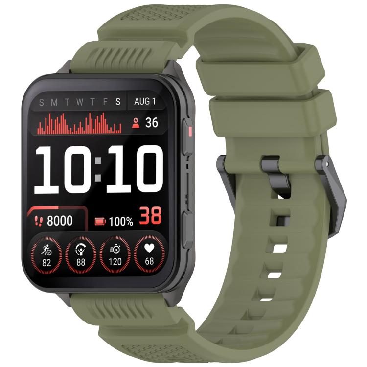 For Garmin Venu X1 Armor Silicone Watch Band(Jungle Green)