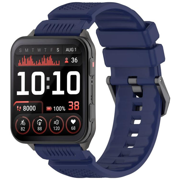 For Garmin Venu X1 Armor Silicone Watch Band(Dark Blue)