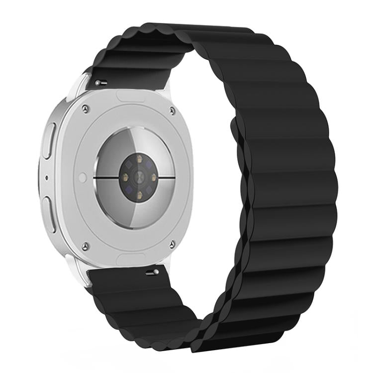 For Samsung Galaxy Watch8 / Watch8 Classic Magnetic Silicone Watch Band(Black)