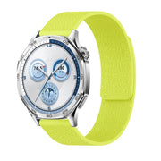 18mm Lychee Texture Soft Magnetic Silicone Watch Band(Fluorescent Green)