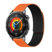 18mm Lychee Texture Soft Magnetic Silicone Watch Band(Orange Black)