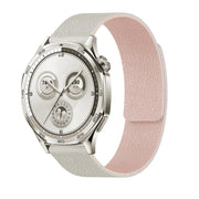 18mm Lychee Texture Soft Magnetic Silicone Watch Band(Starlight Pink)