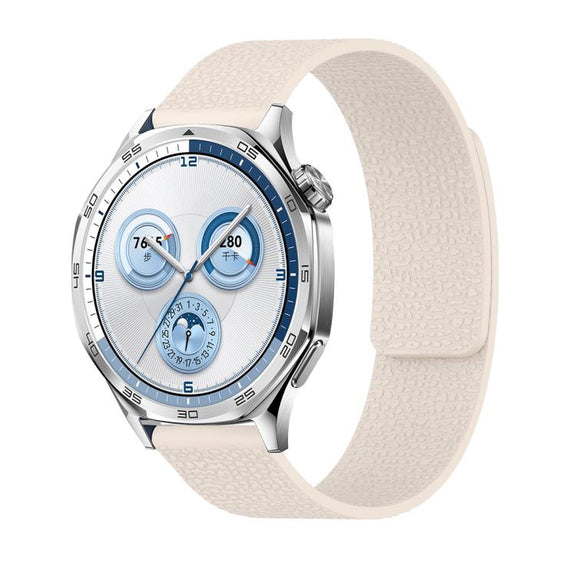 22mm Lychee Texture Soft Magnetic Silicone Watch Band(Starlight)