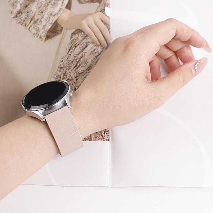 18mm Lychee Texture Soft Magnetic Silicone Watch Band(Fluorescent Green)