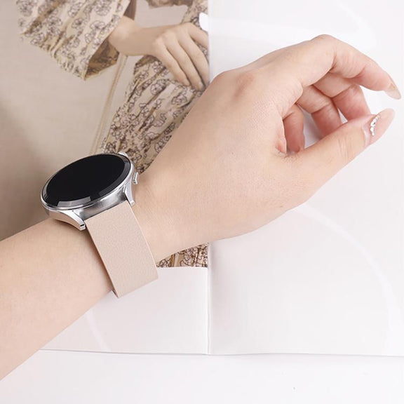 18mm Lychee Texture Soft Magnetic Silicone Watch Band(Dark Blue)
