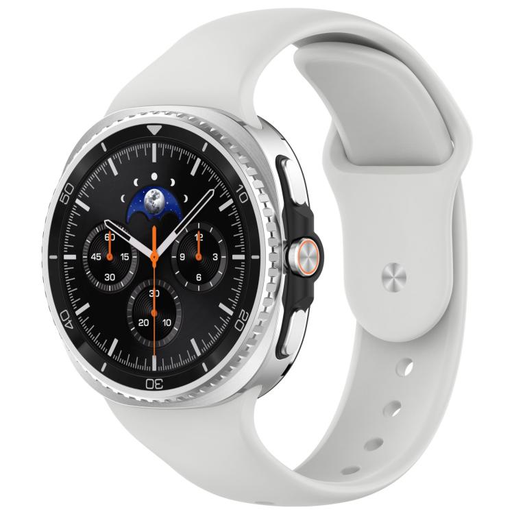 For Samsung Galaxy Watch8 / Watch8 Classic Reverse Buckle Silicone Watch Band(Light Gray)