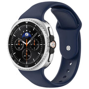 For Samsung Galaxy Watch8 / Watch8 Classic Reverse Buckle Silicone Watch Band(Midnight Blue)