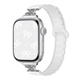 For Apple Watch 46mm / 49mm / 45mm / 44mm Bow Small Waist Magnetic Silicone Watch Band(Ceramic White) - free shipping - PMC TechLife - Order now!