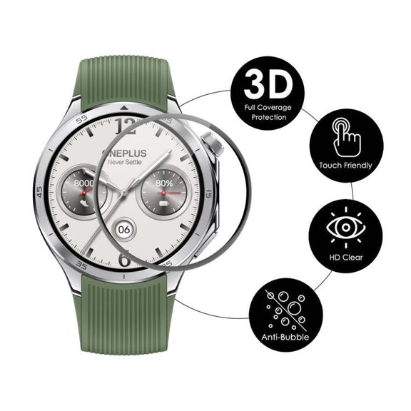For OnePlus Watch 3 46mm 2pcs ENKAY 3D Full Coverage Soft PC Edge PMMA HD Screen Protector Film