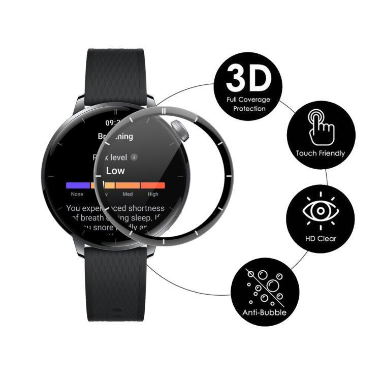 For OnePlus Watch 3 43mm 5pcs ENKAY 3D Full Coverage Soft PC Edge PMMA HD Screen Protector Film