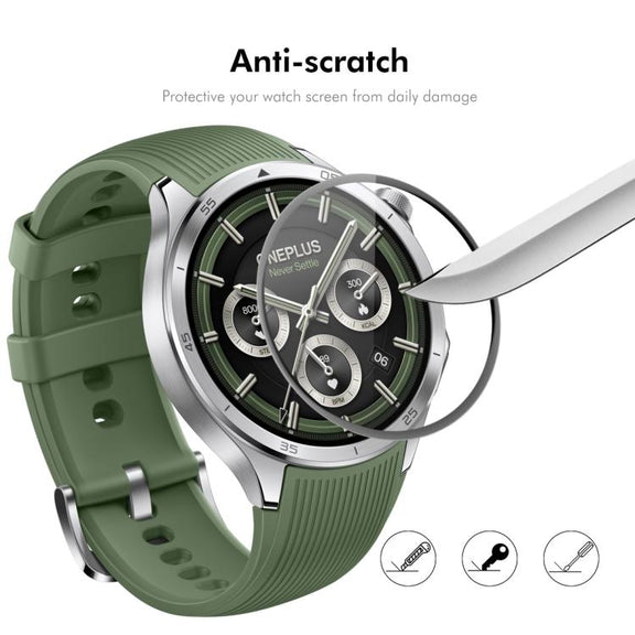 For OnePlus Watch 3 46mm 5pcs ENKAY 3D Full Coverage Soft PC Edge PMMA HD Screen Protector Film