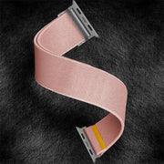 For Apple Watch 46mm / 49mm / 45mm / 44mm Adjustable Single Loop Elastic Nylon Watch Band(Pink)