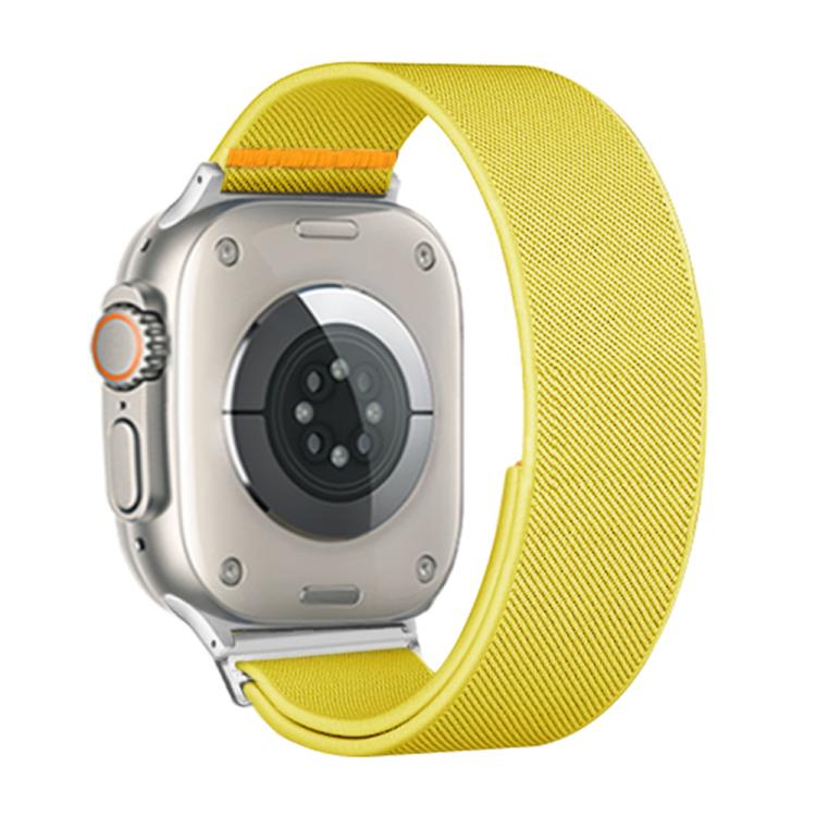 For Apple Watch 42mm / 41mm / 40mm / 38mm Adjustable Single Loop Elastic Nylon Watch Band(Yellow)