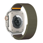 For Apple Watch 42mm / 41mm / 40mm / 38mm Adjustable Single Loop Elastic Nylon Watch Band(Army Green)