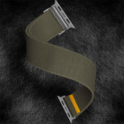 For Apple Watch 42mm / 41mm / 40mm / 38mm Adjustable Single Loop Elastic Nylon Watch Band(Army Green)