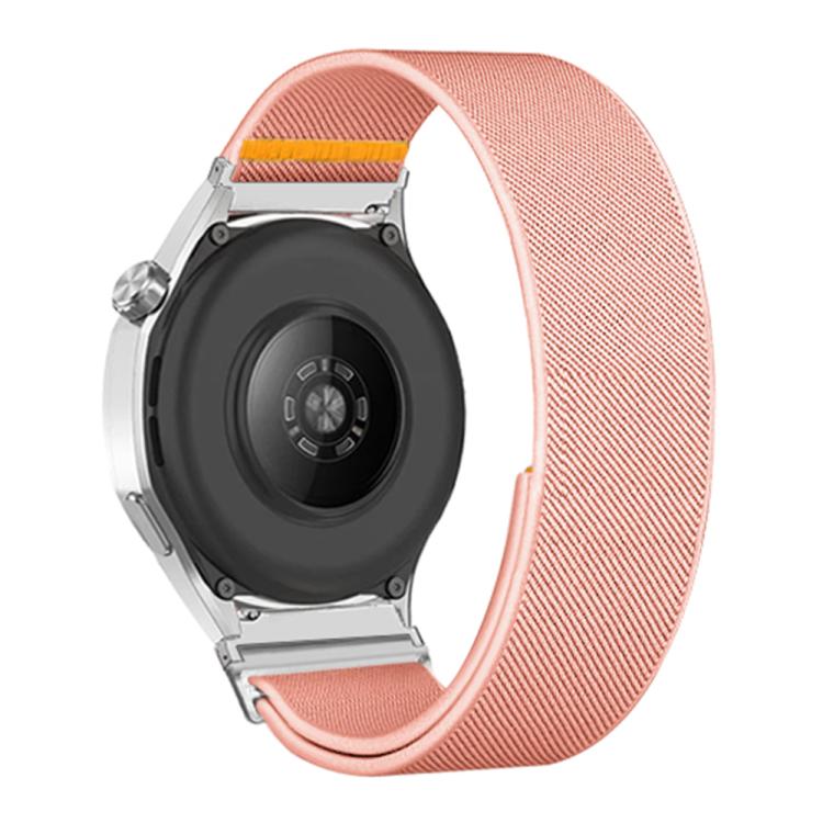 18mm Adjustable Single Loop Elastic Nylon Watch Band(Pink)