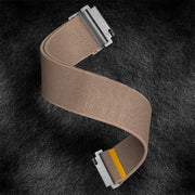 18mm Adjustable Single Loop Elastic Nylon Watch Band(Milk Tea)