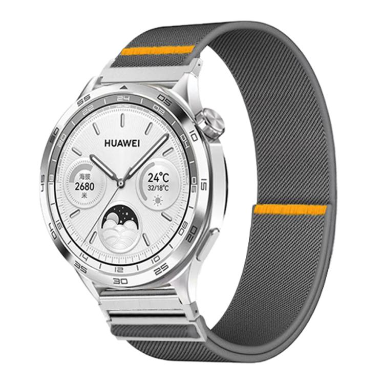18mm Adjustable Single Loop Elastic Nylon Watch Band(Gray)